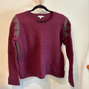 Toad&Co Maroon Sweater with Charcoal Details